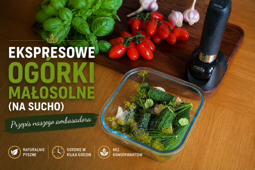 PRZEPIS: EKSPRESOWE OGÓRKI MAŁOSOLNE (NA SUCHO)