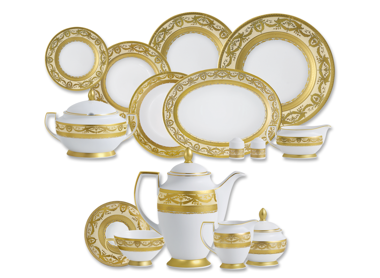 Imperial Gold Crème Porcelain Set Zepter Tableware Shop Sklep Zepter